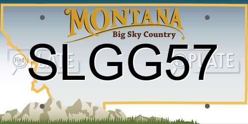 SLGG57 Montana License Plate