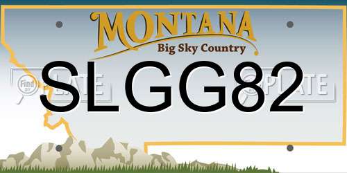 SLGG82 Montana License Plate