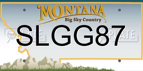 SLGG87 Montana License Plate