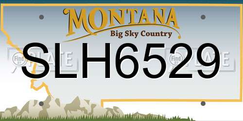 SLH6529 Montana License Plate
