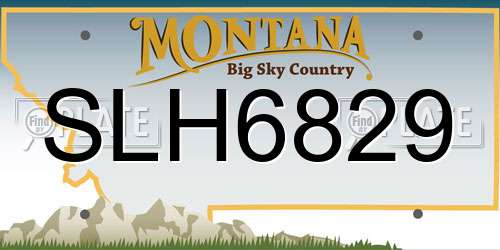SLH6829 Montana License Plate
