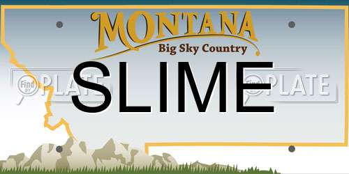SLIME Montana License Plate