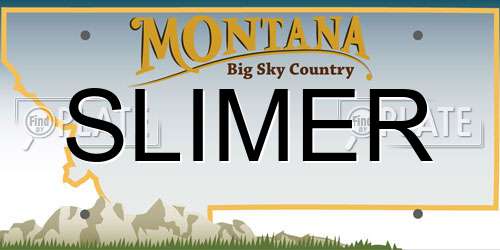 SLIMER Montana License Plate