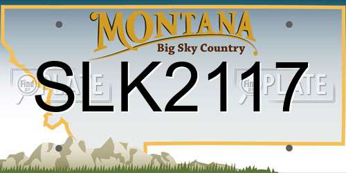 SLK2117 Montana License Plate