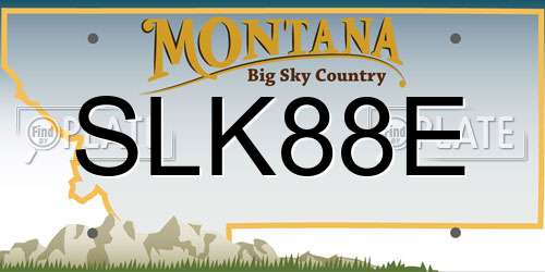 SLK88E Montana License Plate