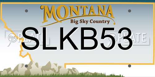 SLKB53 Montana License Plate