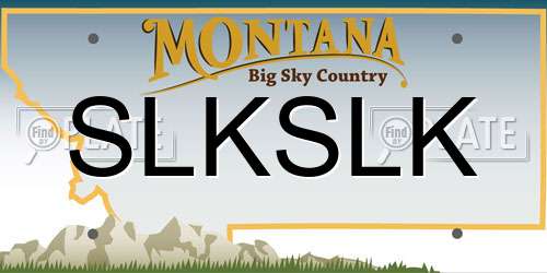 SLKSLK Montana License Plate