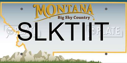 SLKTIIT Montana License Plate