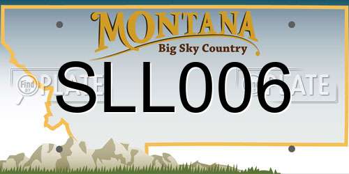 SLL006 Montana License Plate