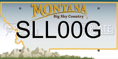 SLL00G Montana License Plate