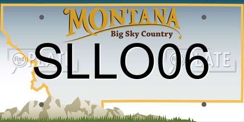 SLLO06 Montana License Plate