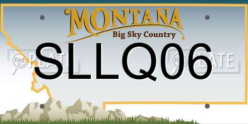 SLLQ06 Montana License Plate