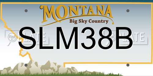 SLM38B Montana License Plate