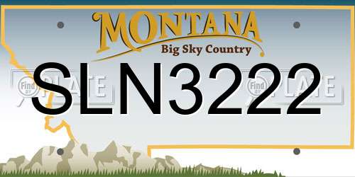 SLN3222 Montana License Plate
