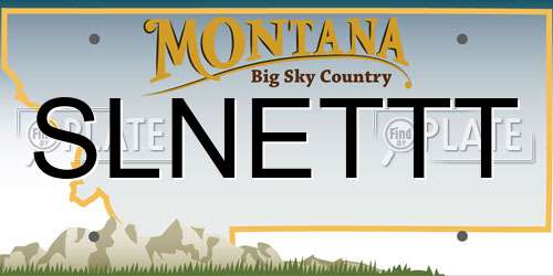 SLNETTT Montana License Plate