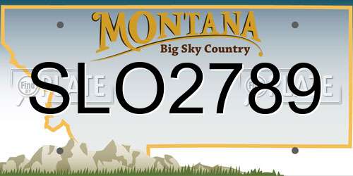 SLO2789 Montana License Plate