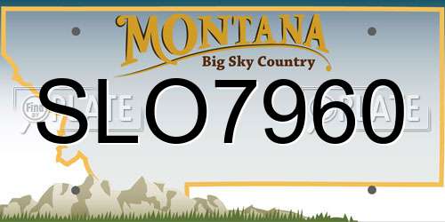 SLO7960 Montana License Plate