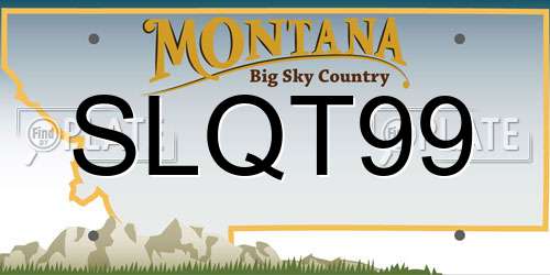 SLQT99 Montana License Plate