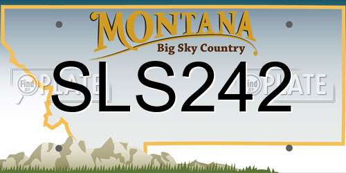 SLS242 Montana License Plate