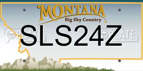 SLS24Z Montana License Plate