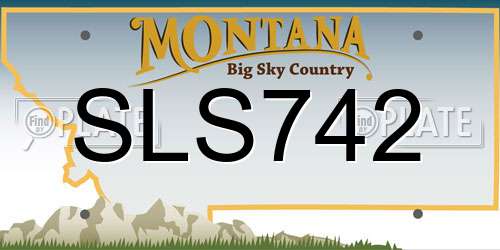SLS742 Montana License Plate