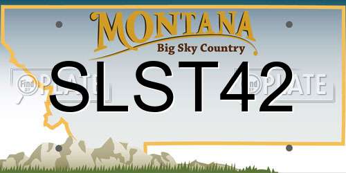 SLST42 Montana License Plate