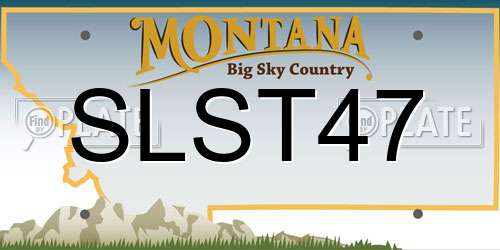 SLST47 Montana License Plate