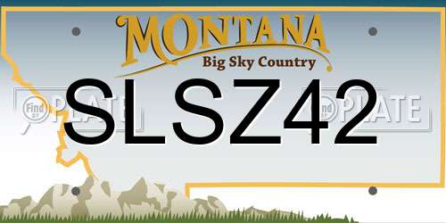 SLSZ42 Montana License Plate
