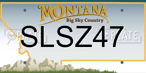 SLSZ47 Montana License Plate