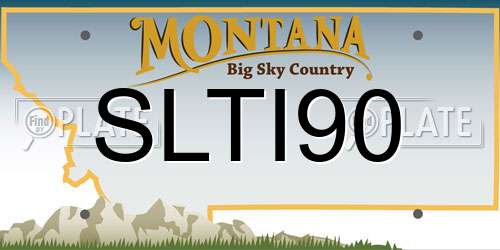 SLTI90 Montana License Plate