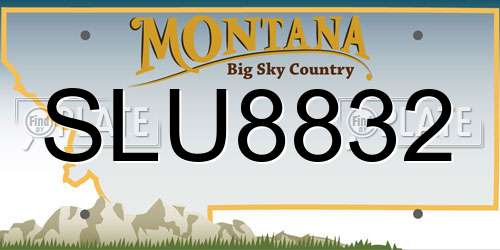 SLU8832 Montana License Plate