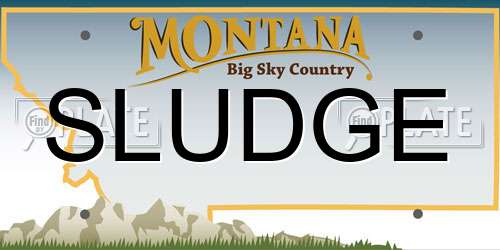 SLUDGE Montana License Plate