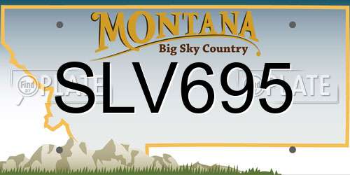 SLV695 Montana License Plate
