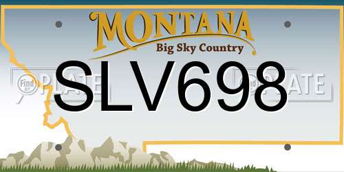 SLV698 Montana License Plate