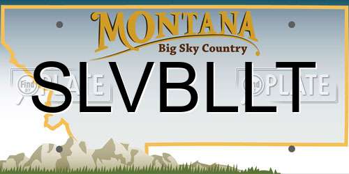 SLVBLLT Montana License Plate