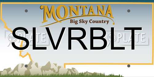 SLVRBLT Montana License Plate