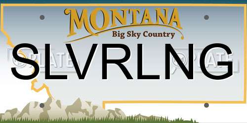 SLVRLNG Montana License Plate