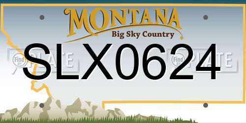 SLX0624 Montana License Plate