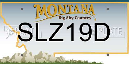 SLZ19D Montana License Plate