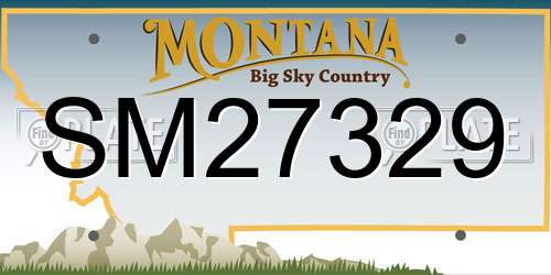 SM27329 Montana License Plate