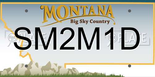 SM2M1D Montana License Plate