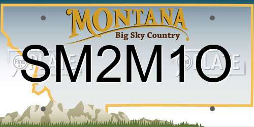 SM2M1O Montana License Plate