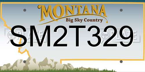 SM2T329 Montana License Plate