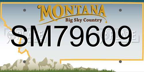 SM79609 Montana License Plate