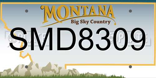 SMD8309 Montana License Plate