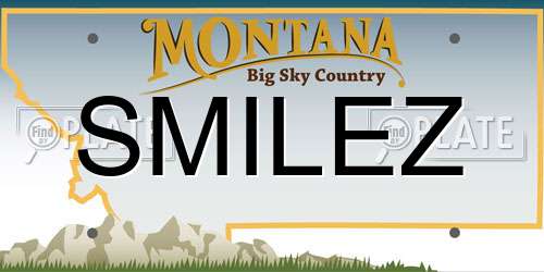 SMILEZ Montana License Plate