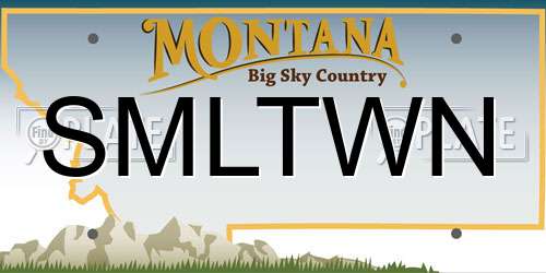 SMLTWN Montana License Plate
