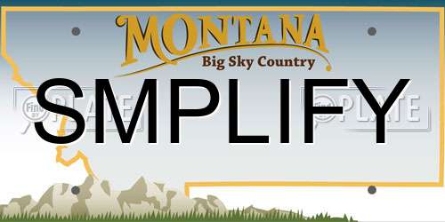 SMPLIFY Montana License Plate