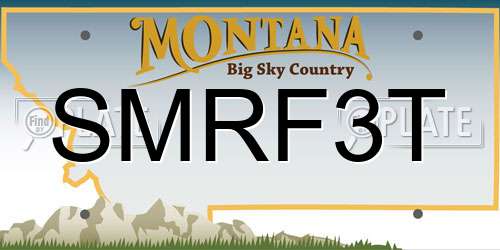 SMRF3T Montana License Plate