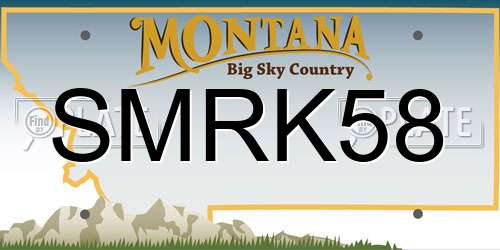 SMRK58 Montana License Plate